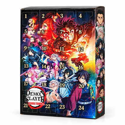 Illustrative mockup of the 24-numbered advent calendar front; exact production box pending verification